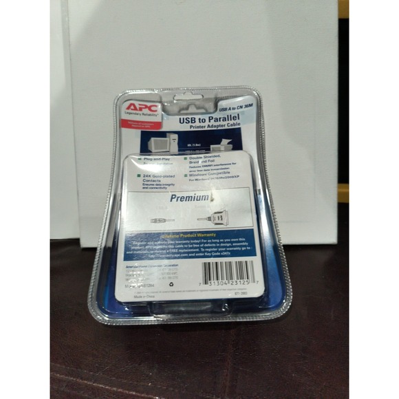 NEW! APC USB to PARALLEL Printer Adaptor Cable 6'/1.8m USB1284 - Picture 4 of 6